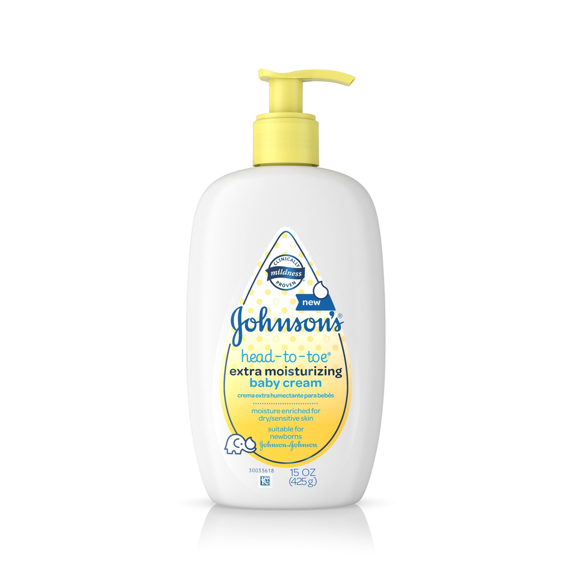 slide 1 of 5, Johnson's JOHNSON'S HEAD-TO-TOE Extra Moisturizing Baby Cream, 15 Oz, 15 oz