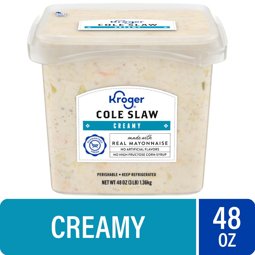 slide 1 of 3, Kroger Creamy Cole Slaw, 48 oz