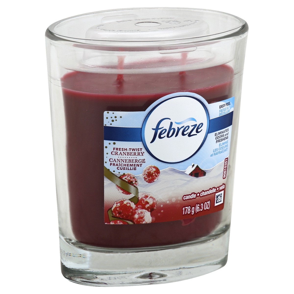 slide 1 of 6, Febreze Cranberry Candle, 6.3 oz