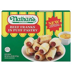 Nathan's Famous Beef Franks in Puff Pastry - 6.25 Oz