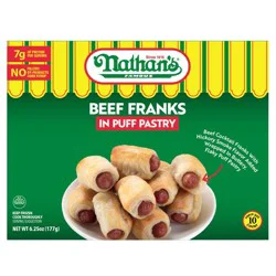 Nathan's Famous Beef Franks in Puff Pastry - 6.25 Oz