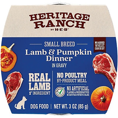 Heritage Ranch by H E B Lamb Pumpkin Dinner Wet Dog Food 3 oz