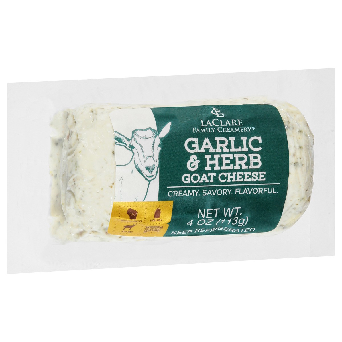 slide 2 of 13, LaClare Family Creamery Garlic & Herb Goat Cheese 4 oz, 4 oz