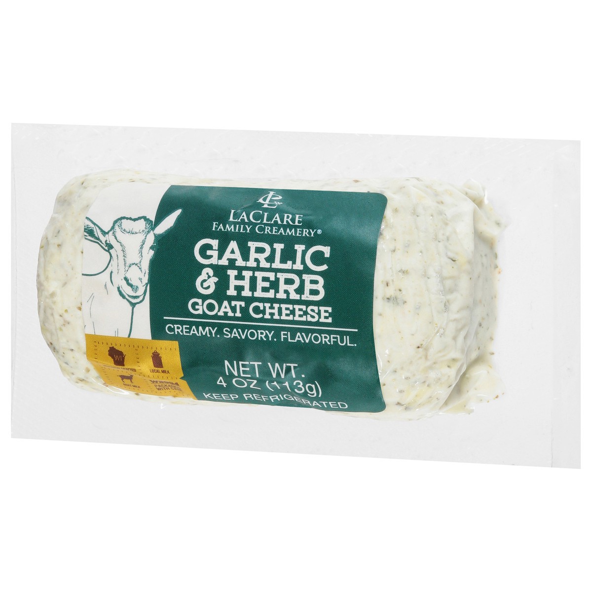 slide 7 of 13, LaClare Family Creamery Garlic & Herb Goat Cheese 4 oz, 4 oz