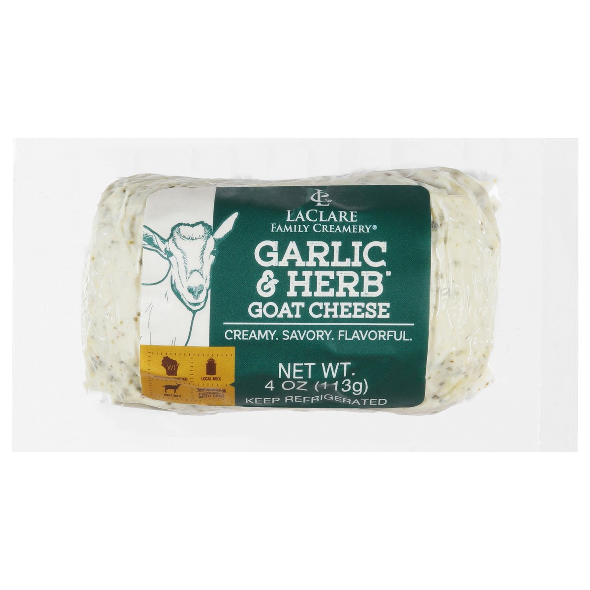 slide 1 of 13, LaClare Family Creamery Garlic & Herb Goat Cheese 4 oz, 4 oz