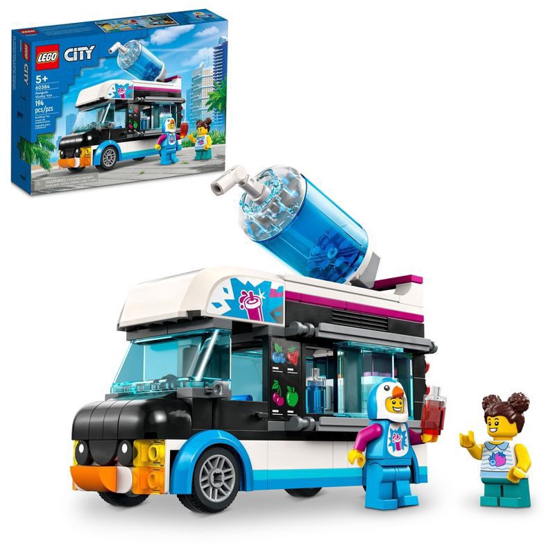 slide 1 of 6, LEGO City Great Vehicles Penguin Slushy Van Truck Toy 60384, 1 ct