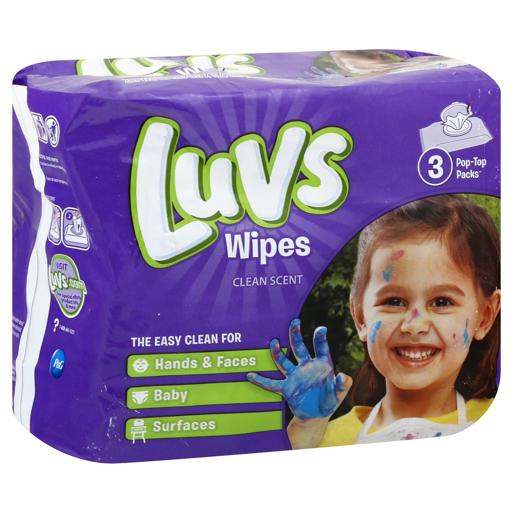 slide 1 of 1, Luvs Clean Scent Wipes, 216 ct