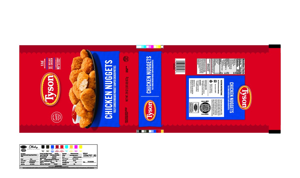 slide 9 of 11, Tyson Frozen Chicken Nuggets, 29 oz, 822.13 g