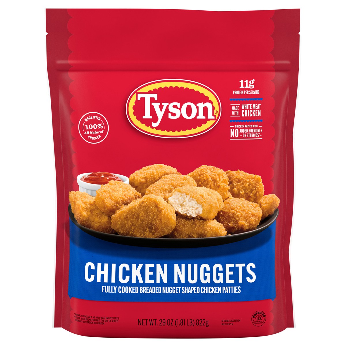 slide 4 of 11, Tyson Frozen Chicken Nuggets, 29 oz, 822.13 g