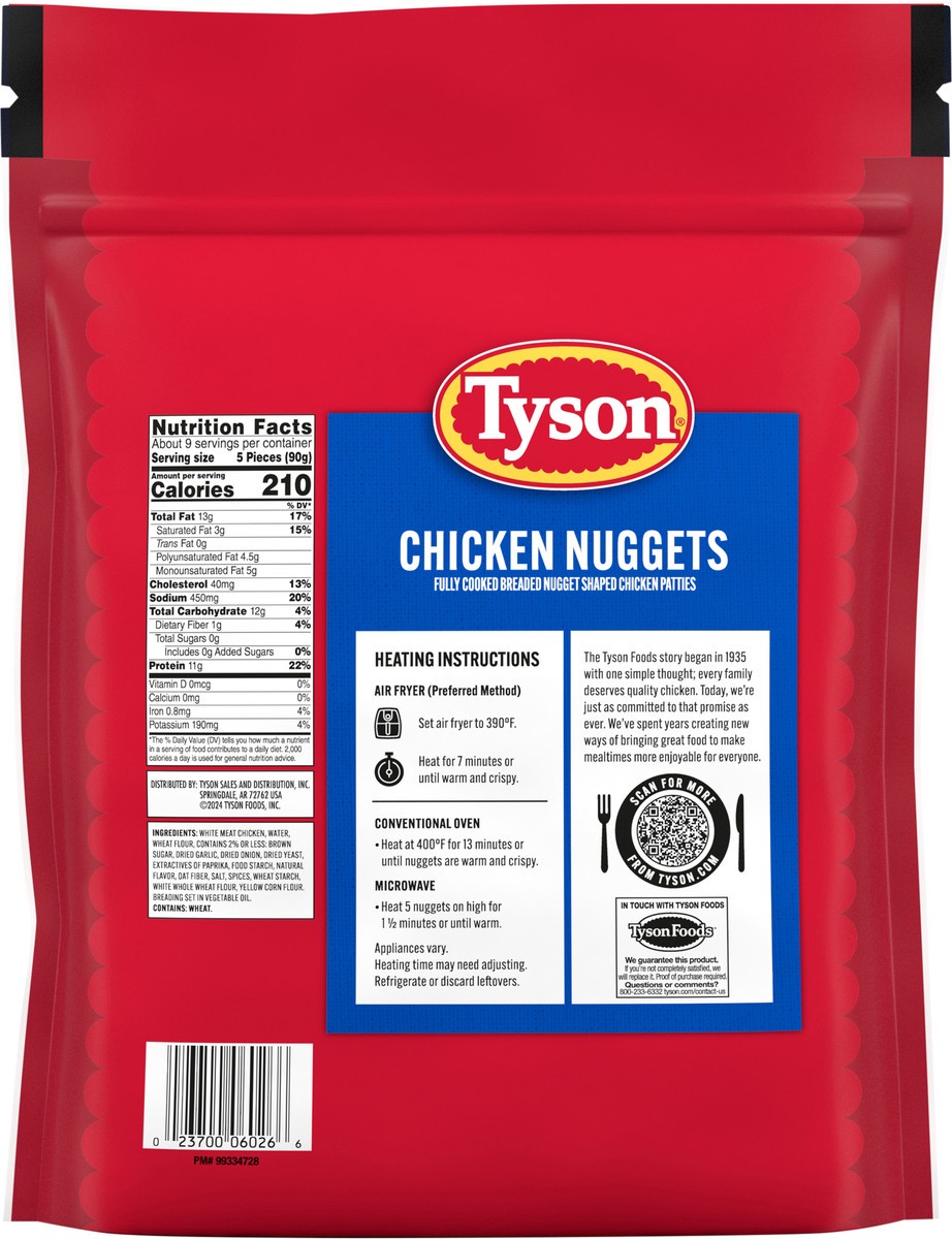 slide 2 of 11, Tyson Frozen Chicken Nuggets, 29 oz, 822.13 g