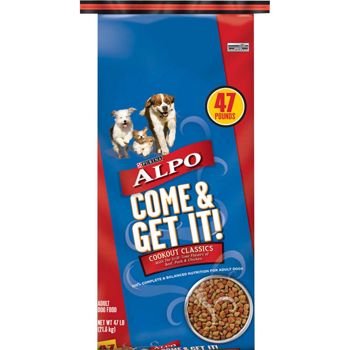 slide 1 of 17, Purina ALPO Dry Dog Food, Come & Get It! Cookout Classics - 47 lb. Bag, 47 lb