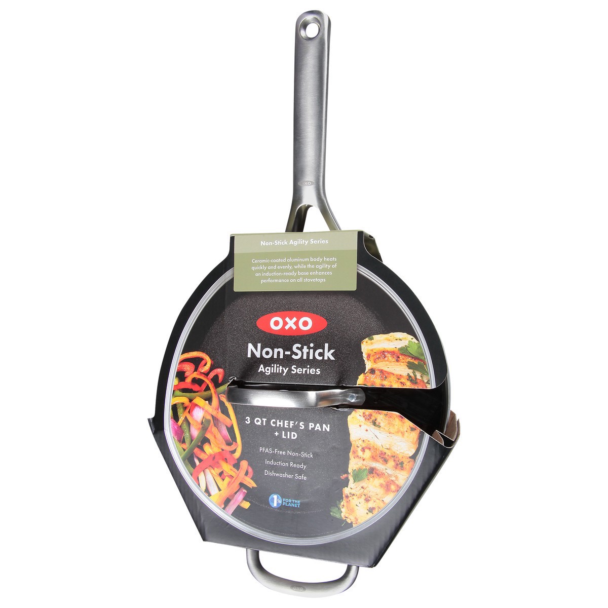 slide 7 of 10, OXO Non-Stick 3 QT Chef's Pan + Lid 1 ea, 1 ct