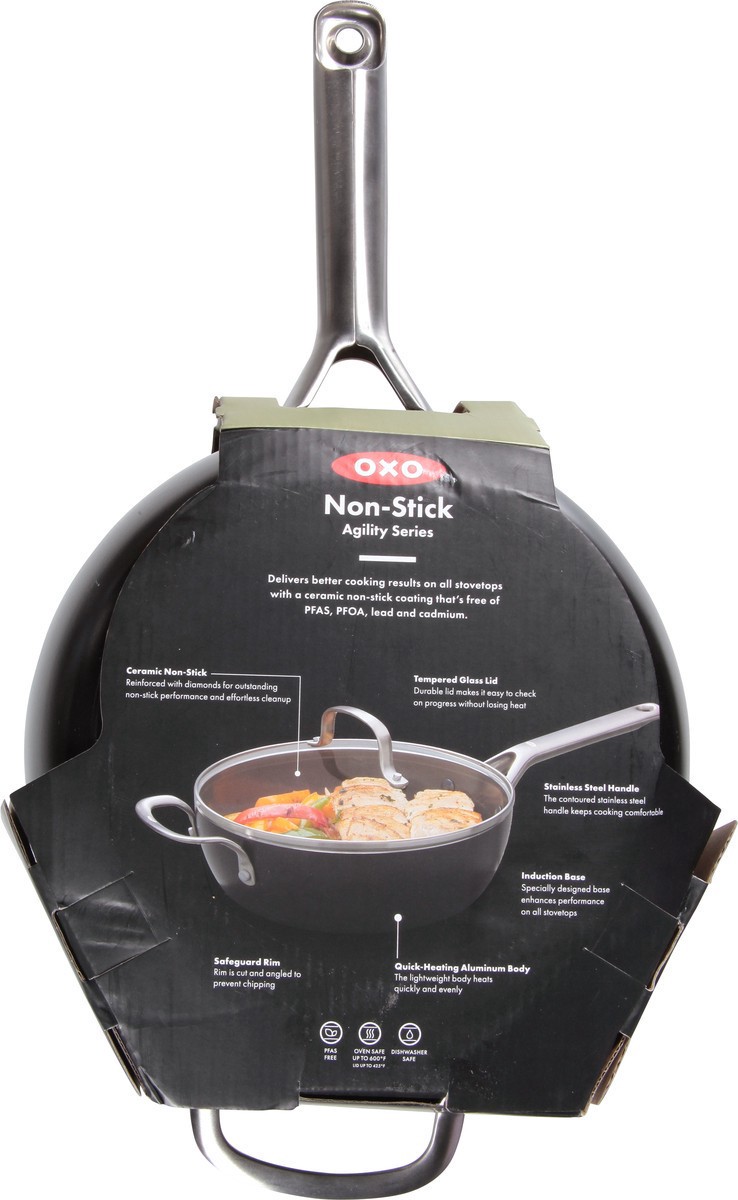 slide 6 of 10, OXO Non-Stick 3 QT Chef's Pan + Lid 1 ea, 1 ct