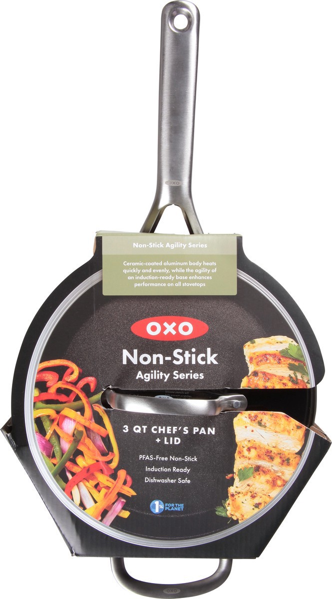slide 3 of 10, OXO Non-Stick 3 QT Chef's Pan + Lid 1 ea, 1 ct