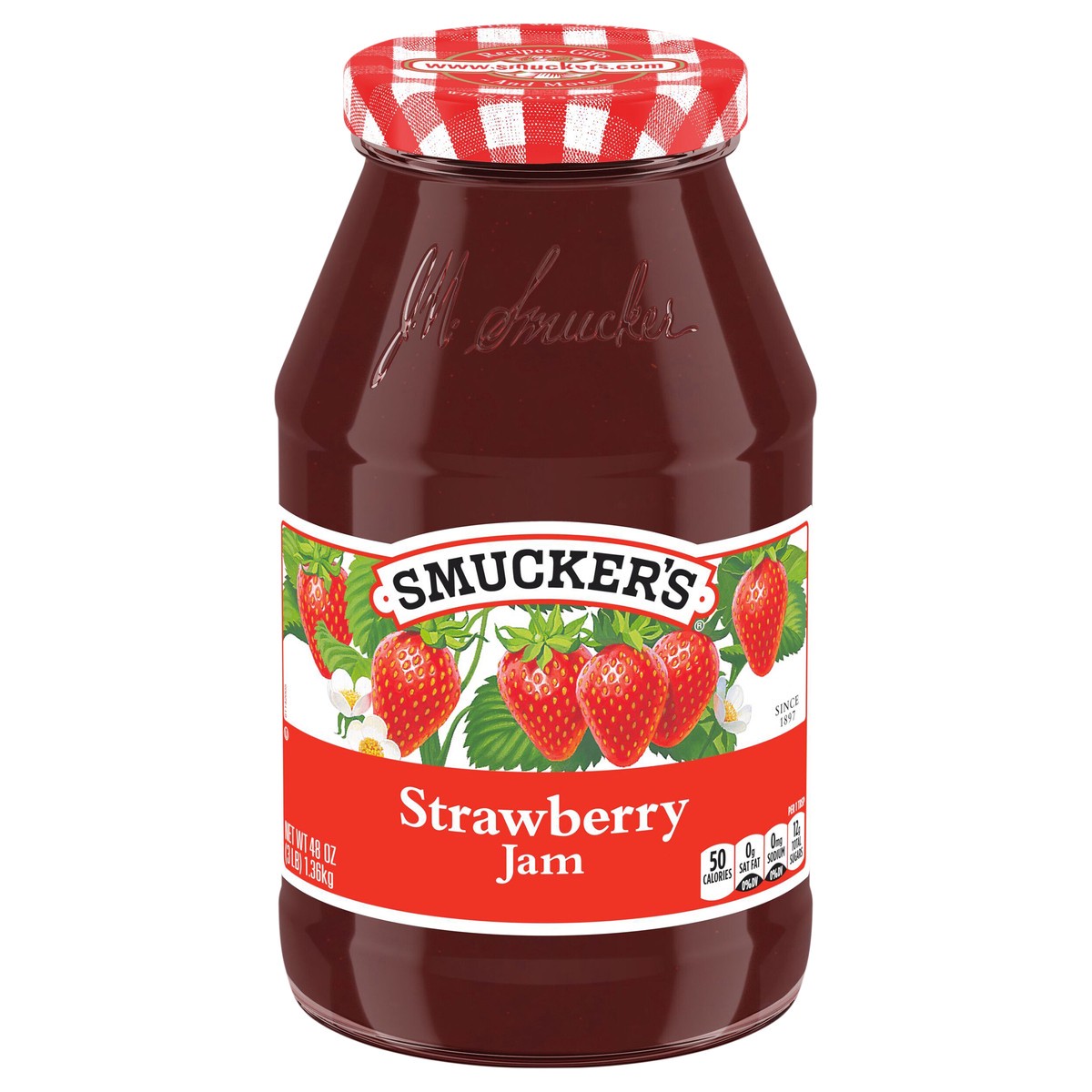 slide 1 of 14, Smucker's Jam - Strawberry, 48 oz