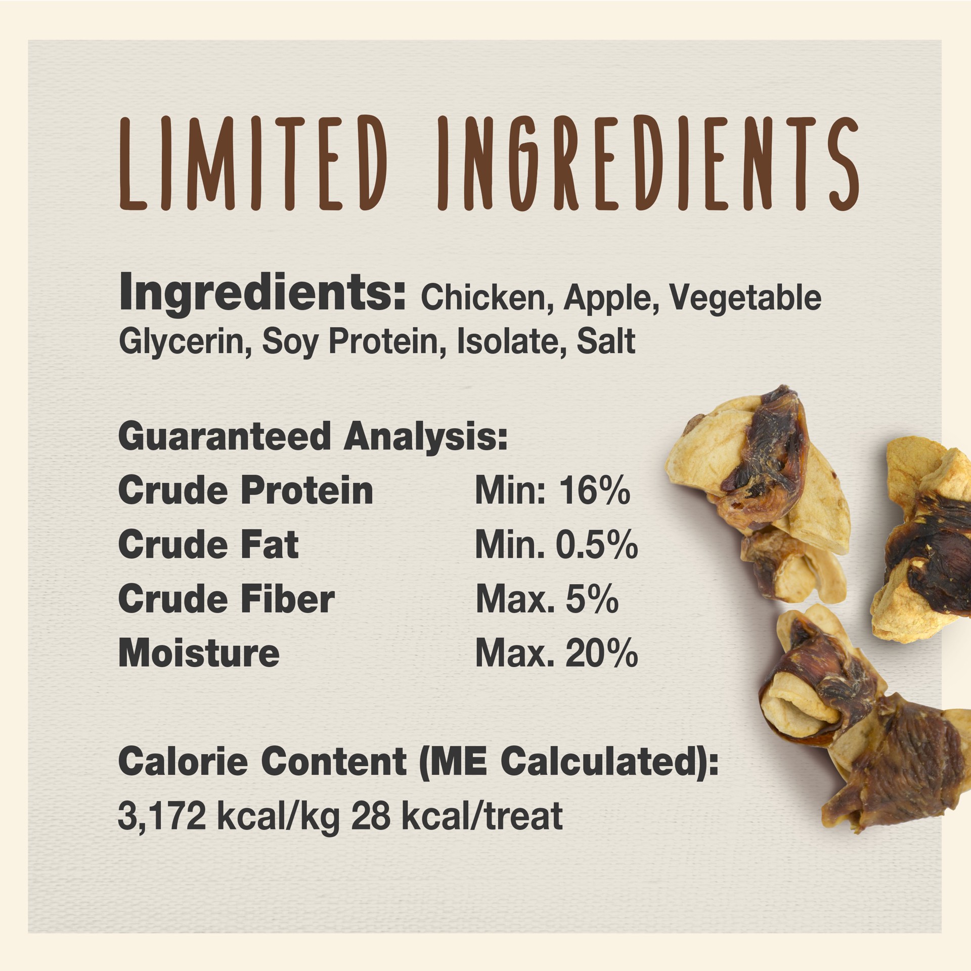 slide 3 of 10, Cadet Gourmet Chicken & Apple Wrapped Dog Treats 14 Ounce, 14 oz