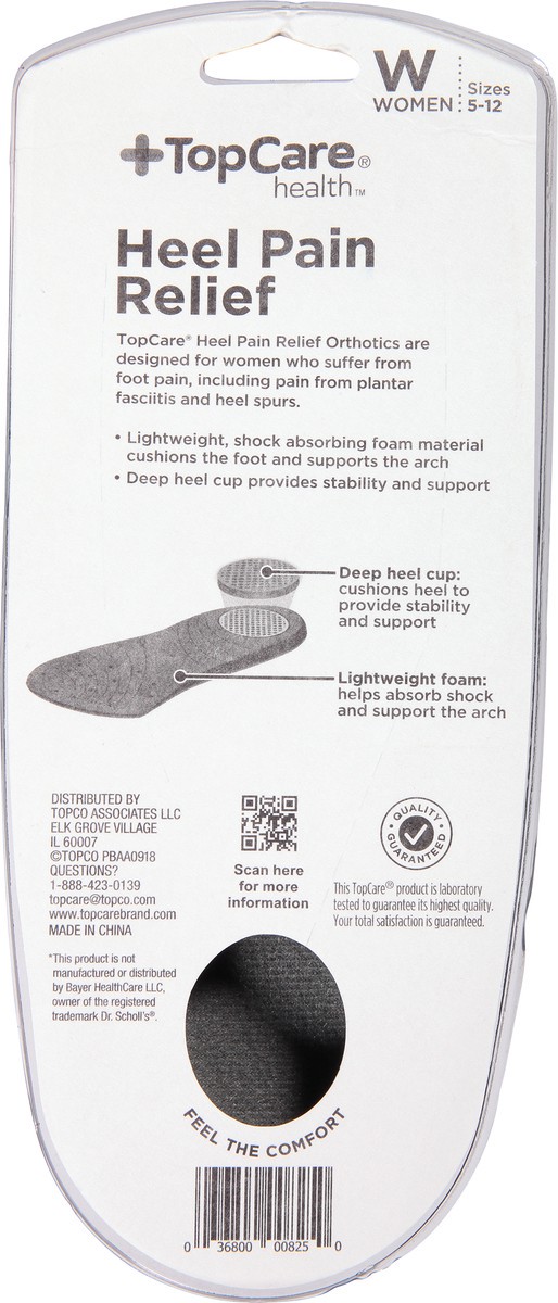 slide 8 of 12, TopCare Health Sizes 5-12 Women Heel Pain Relief 1 ea, 1 ct