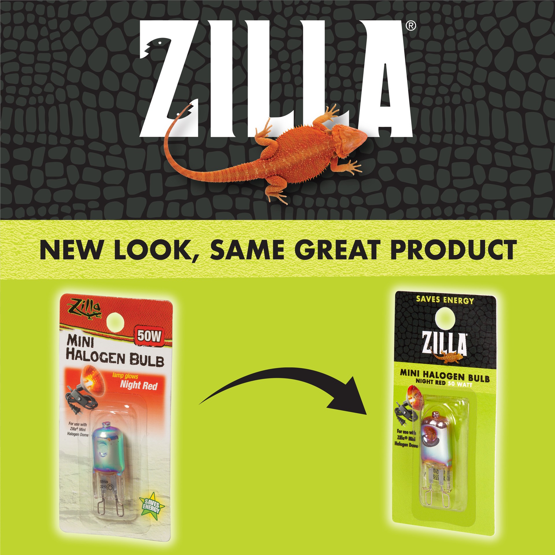 slide 3 of 10, Zilla Light & Heat Mini Halogen Bulbs Night Red 50 Watts, 1 ct