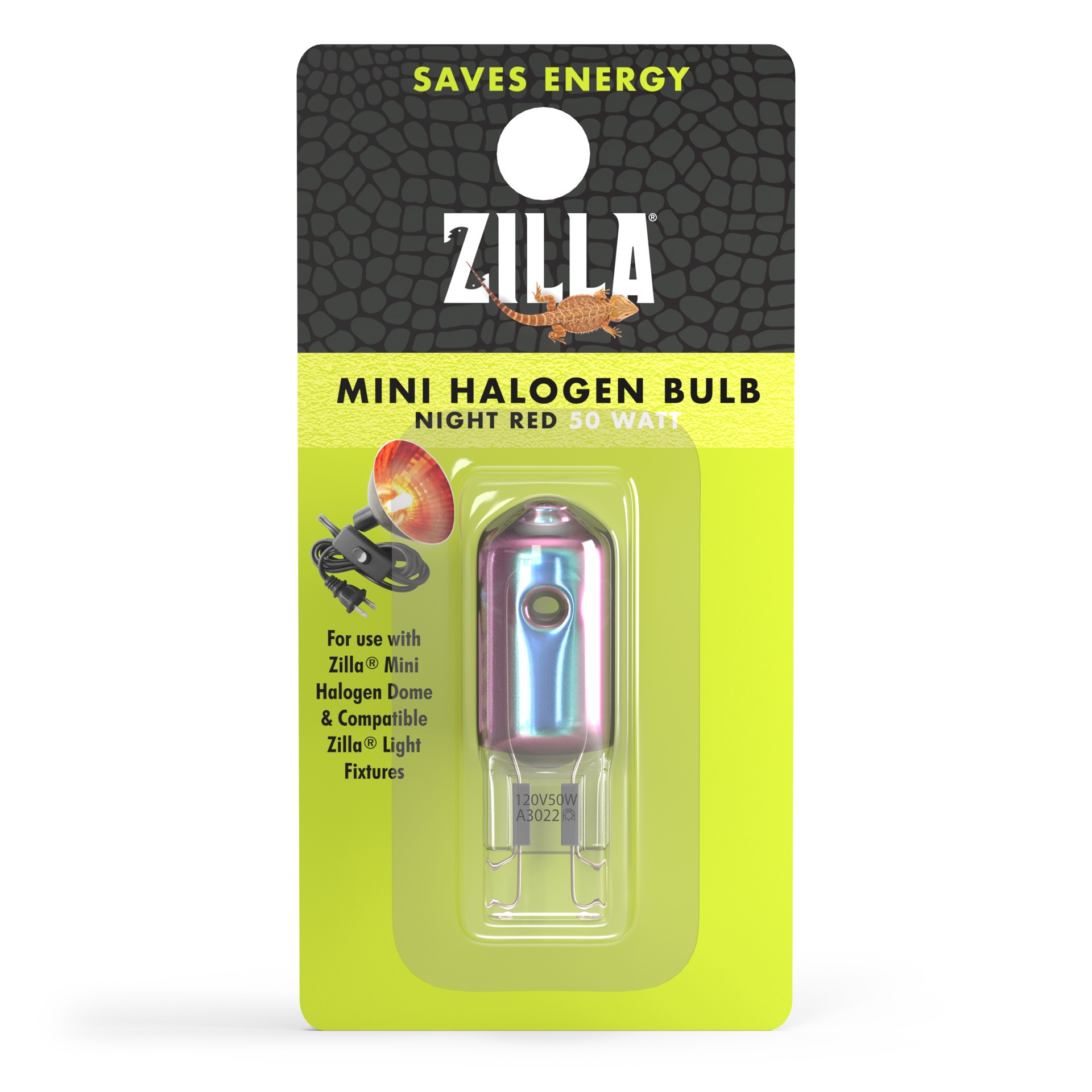 slide 10 of 10, Zilla Light & Heat Mini Halogen Bulbs Night Red 50 Watts, 1 ct