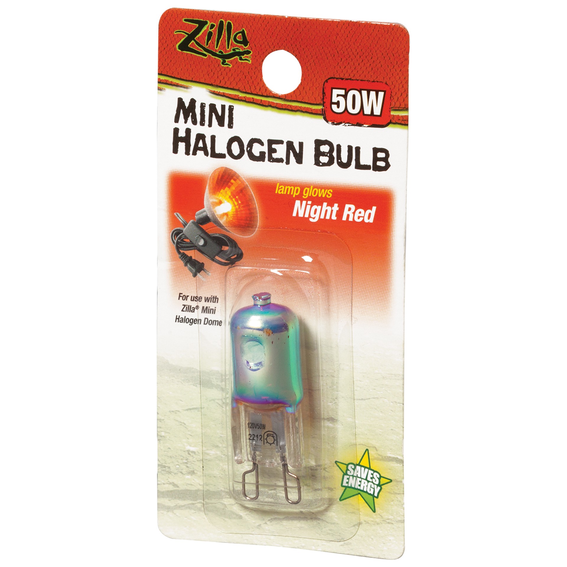 slide 2 of 10, Zilla Light & Heat Mini Halogen Bulbs Night Red 50 Watts, 1 ct