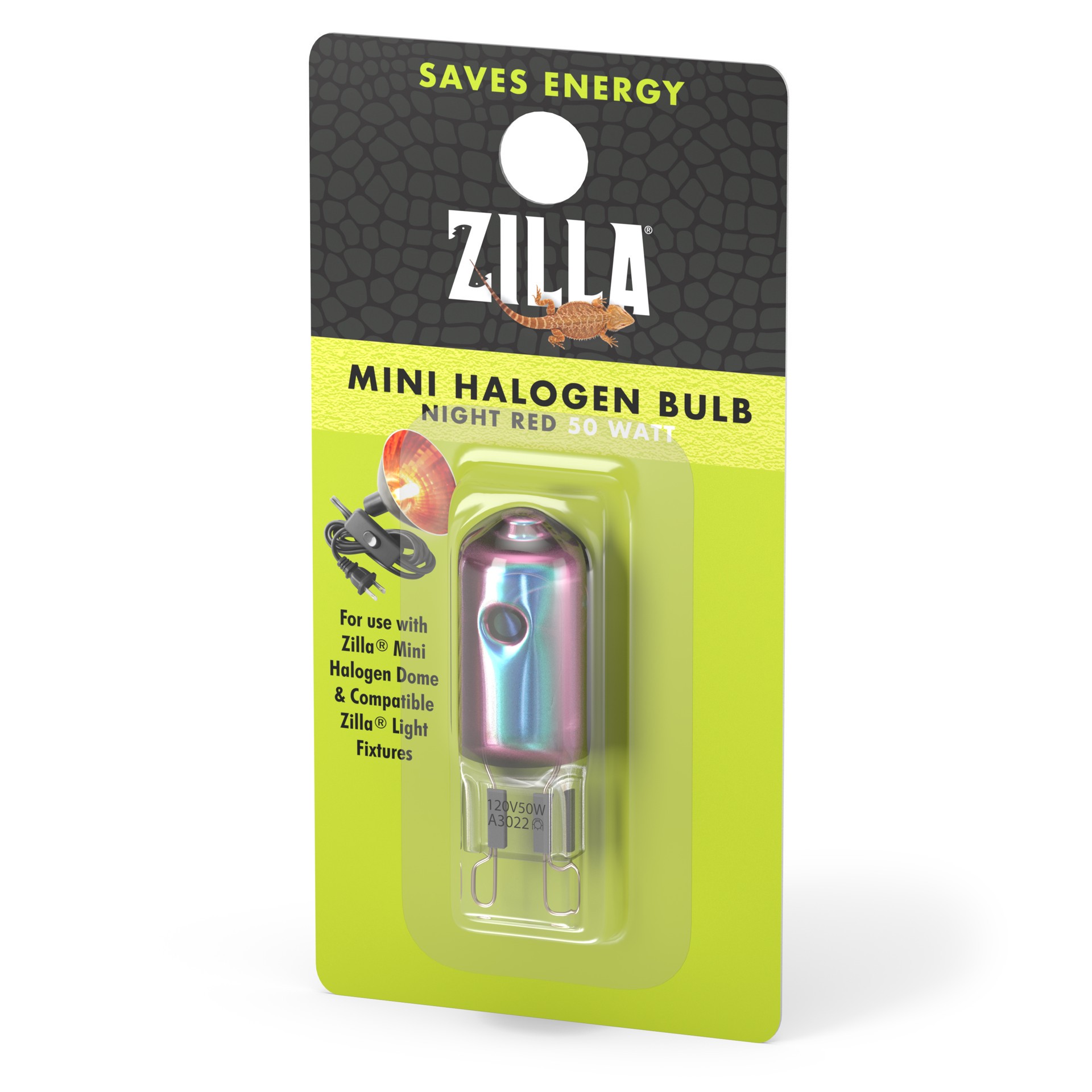 slide 1 of 10, Zilla Light & Heat Mini Halogen Bulbs Night Red 50 Watts, 1 ct