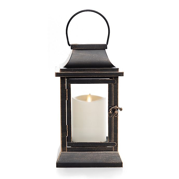 slide 1 of 3, Luminara Metal and Glass Lantern - Oil Rubbed Bronze, 12 in