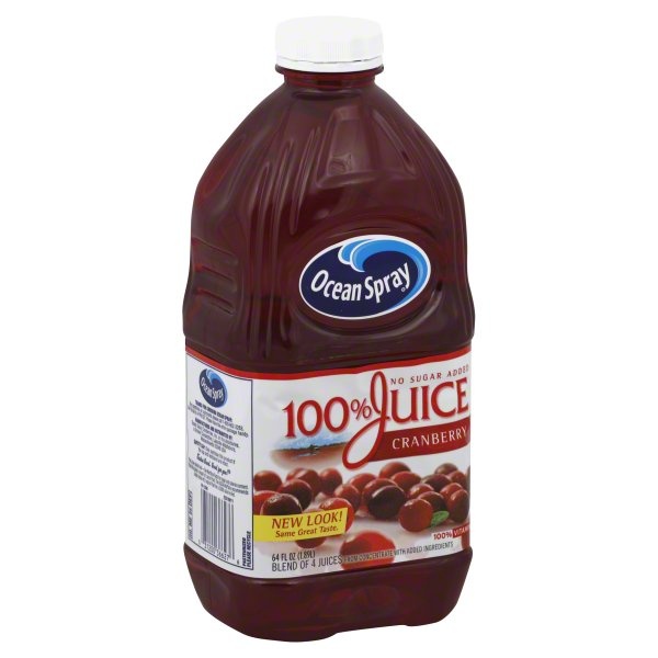 slide 1 of 1, Ocean Spray No Sugar Added 100% Cranberry Juice, 60 oz
