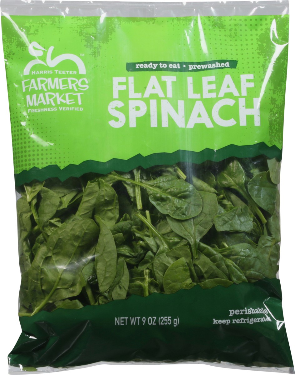 slide 2 of 9, Farmer's Market Flat Leaf Spinach 9 oz, 9 oz