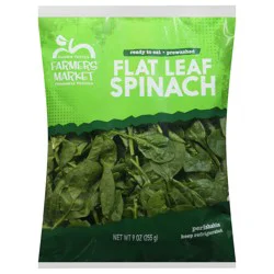 Farmer's Market Flat Leaf Spinach 9 oz