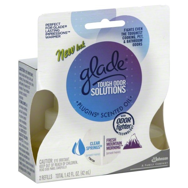 slide 1 of 1, Glade Scented Oil Refills, Clear Springs, Fresh Mountain Morning, Variety Pack, 1.4 oz