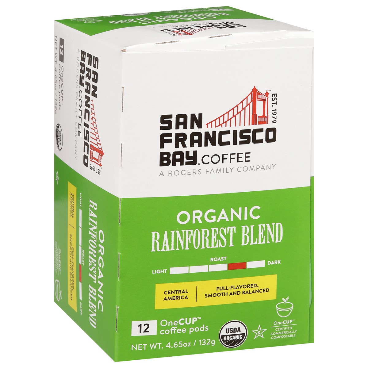 slide 7 of 10, Rogers Family Company San Francisco Bay Gourmet Coffee Organic Rainforest Blend - 12 ct; 4.65 oz, 12 ct; 4.65 oz