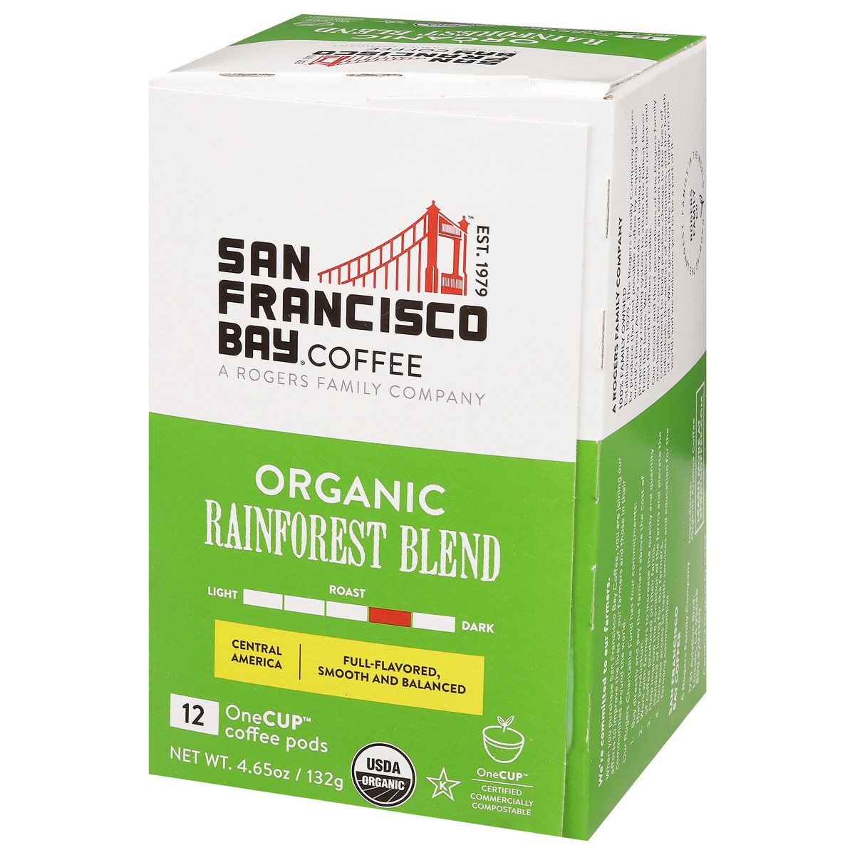 slide 9 of 10, Rogers Family Company San Francisco Bay Gourmet Coffee Organic Rainforest Blend - 12 ct; 4.65 oz, 12 ct; 4.65 oz