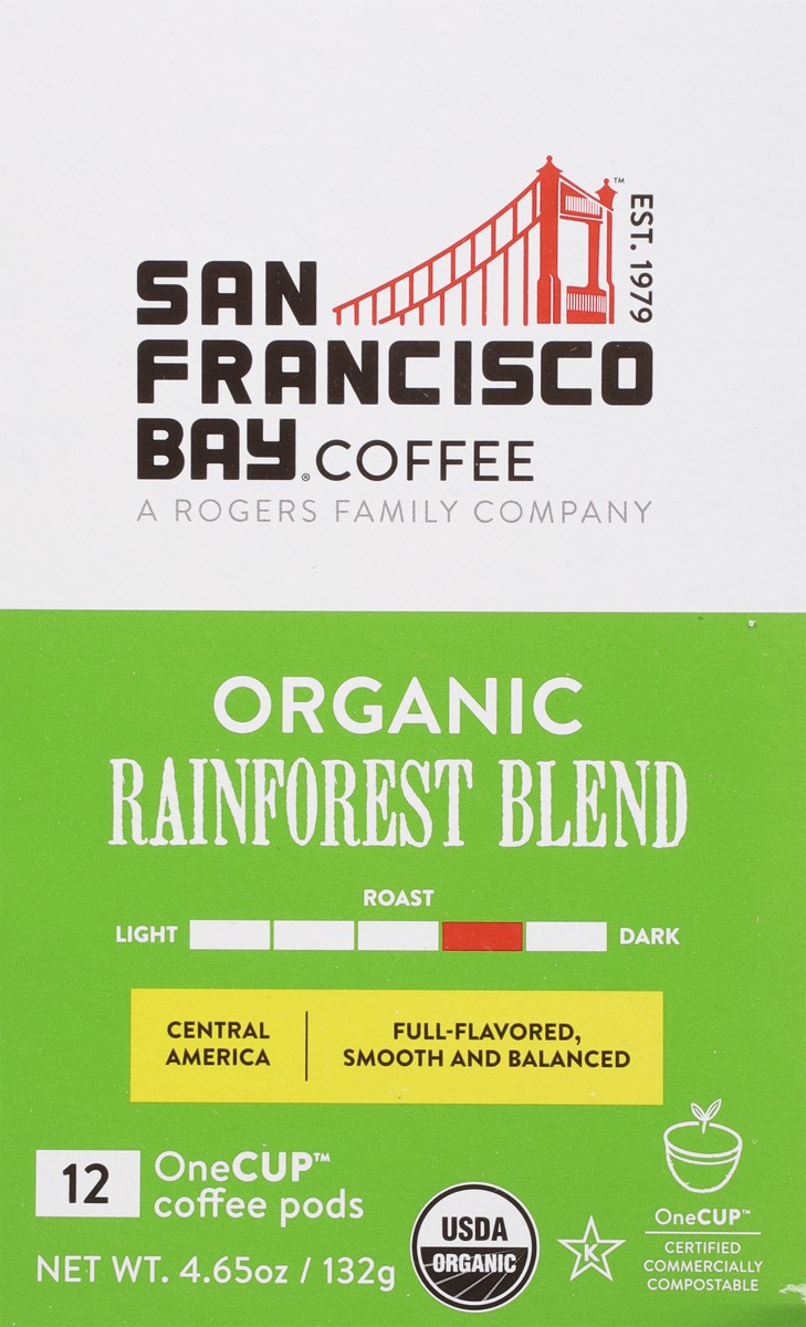 slide 3 of 10, Rogers Family Company San Francisco Bay Gourmet Coffee Organic Rainforest Blend - 12 ct; 4.65 oz, 12 ct; 4.65 oz