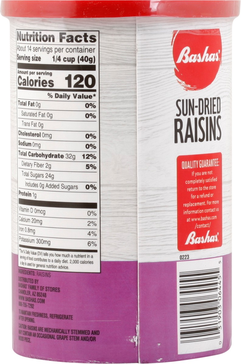 slide 11 of 13, Bashas Raisins Canister - 20 oz, 20 oz