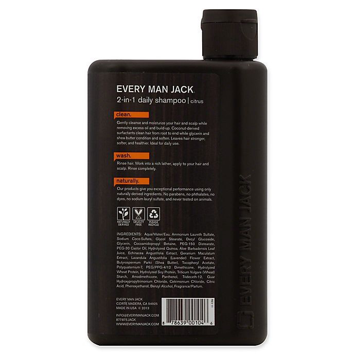 slide 2 of 2, Every Man Jack All Hair Types 2-in-1 Daily Shampoo + Conditioner, 13.5 oz