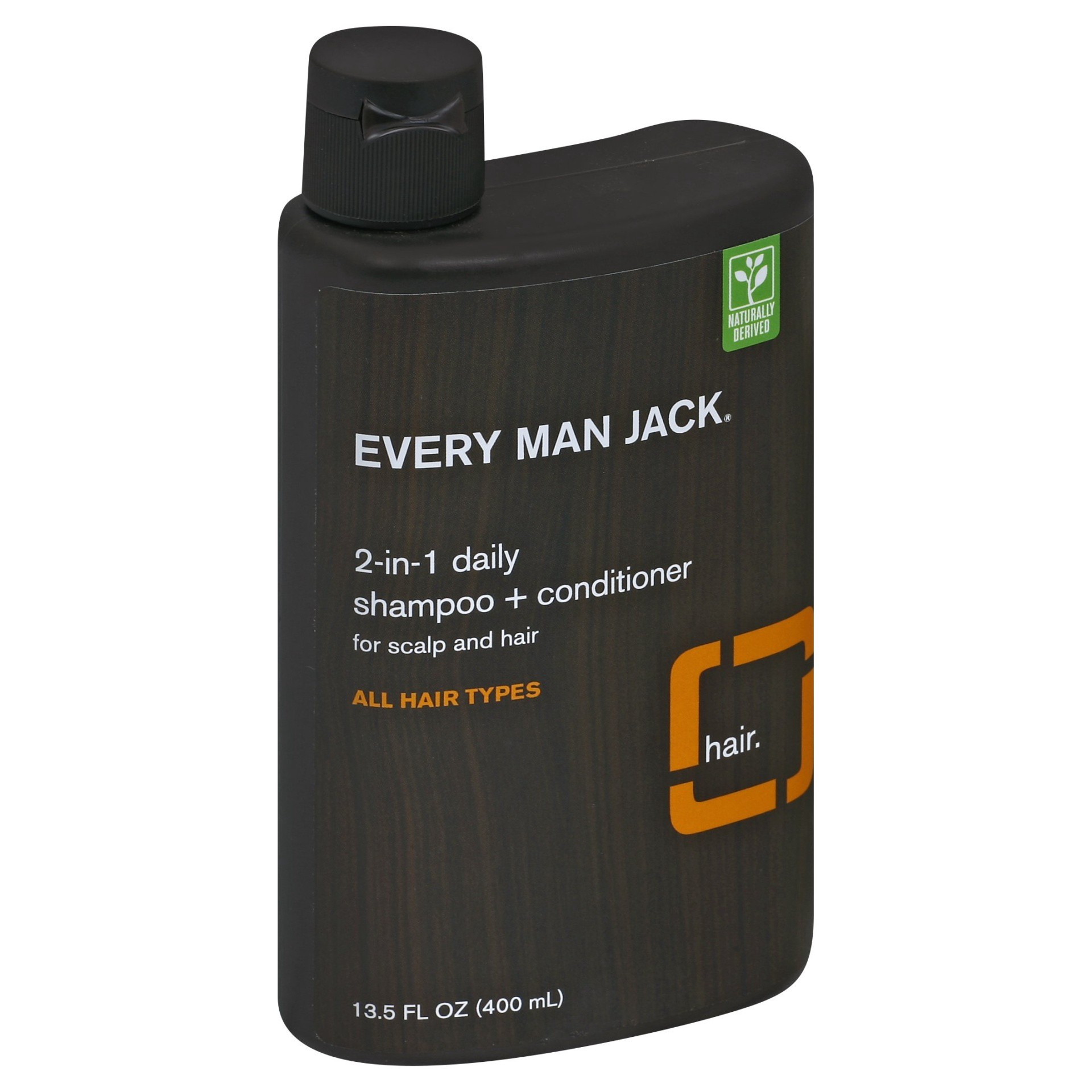 slide 1 of 2, Every Man Jack All Hair Types 2-in-1 Daily Shampoo + Conditioner, 13.5 oz