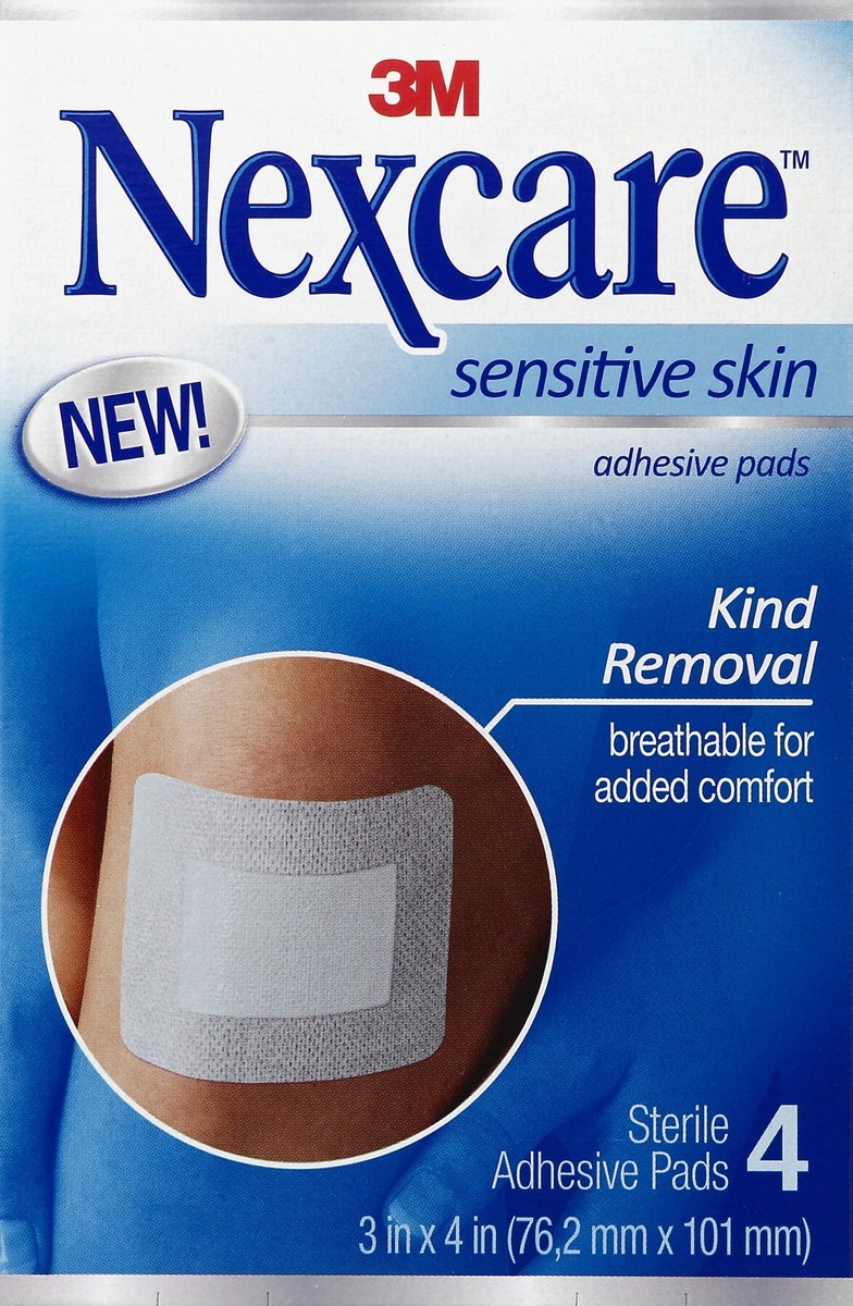 slide 1 of 4, Nexcare Adhesive Pads 4 ea, 4 ct