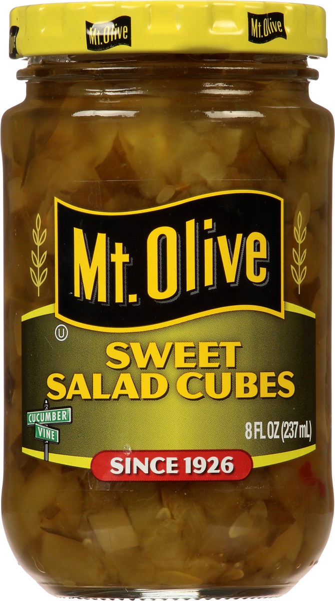 slide 12 of 14, Mt. Olive Sweet Salad Cubes 8 fl oz Jar, 8 fl oz