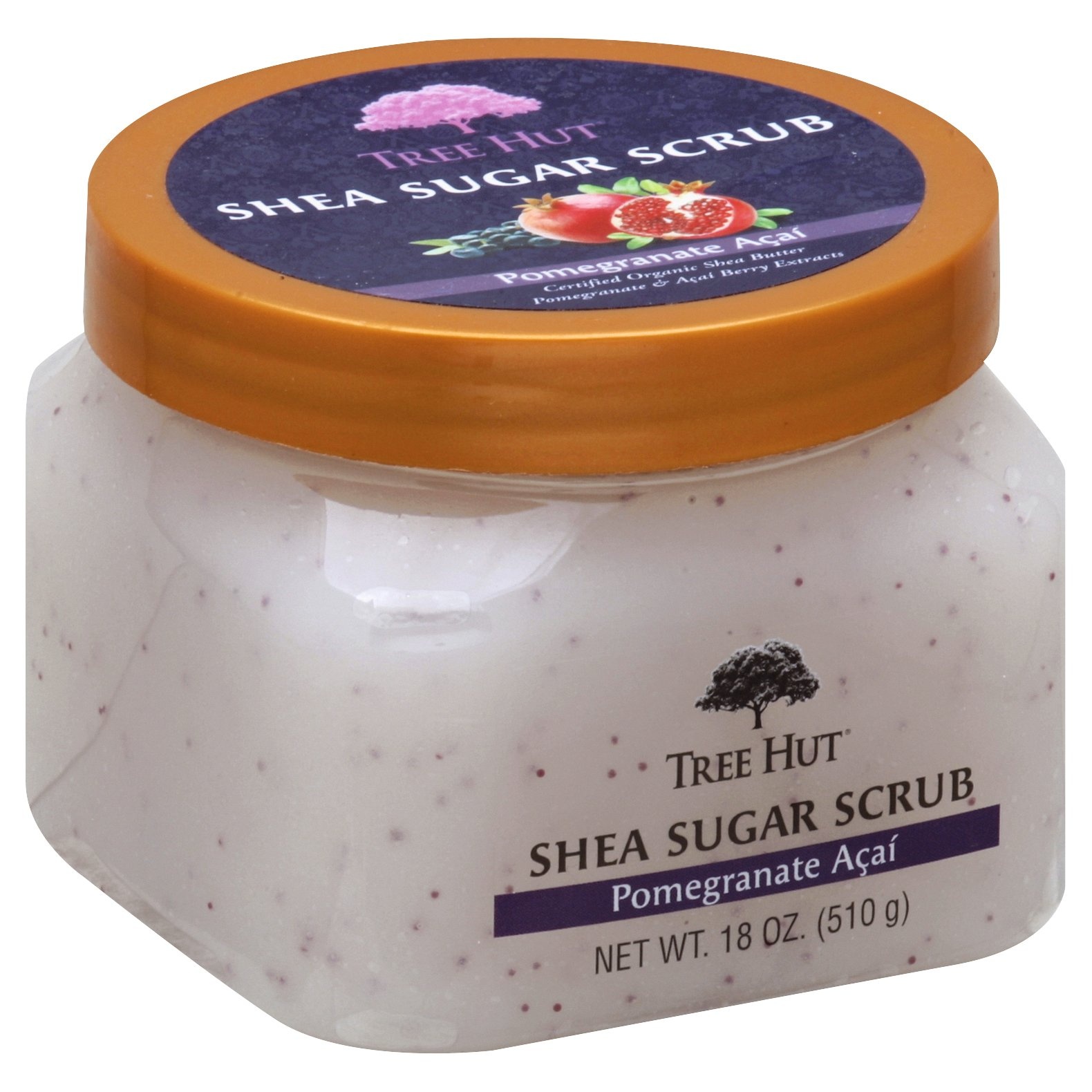 slide 1 of 1, Tree Hut Pomegranate Acai Shea Sugar Scrub, 18 oz