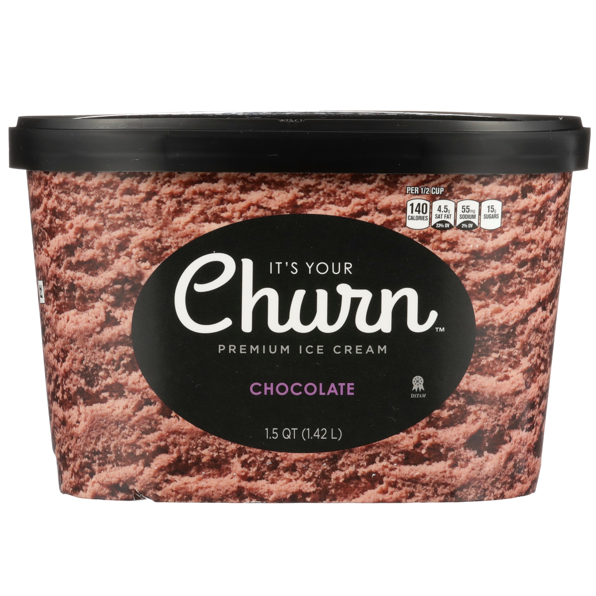 slide 1 of 6, It's Your Churn Chocolate Premium Ice Cream, 1.5 qt