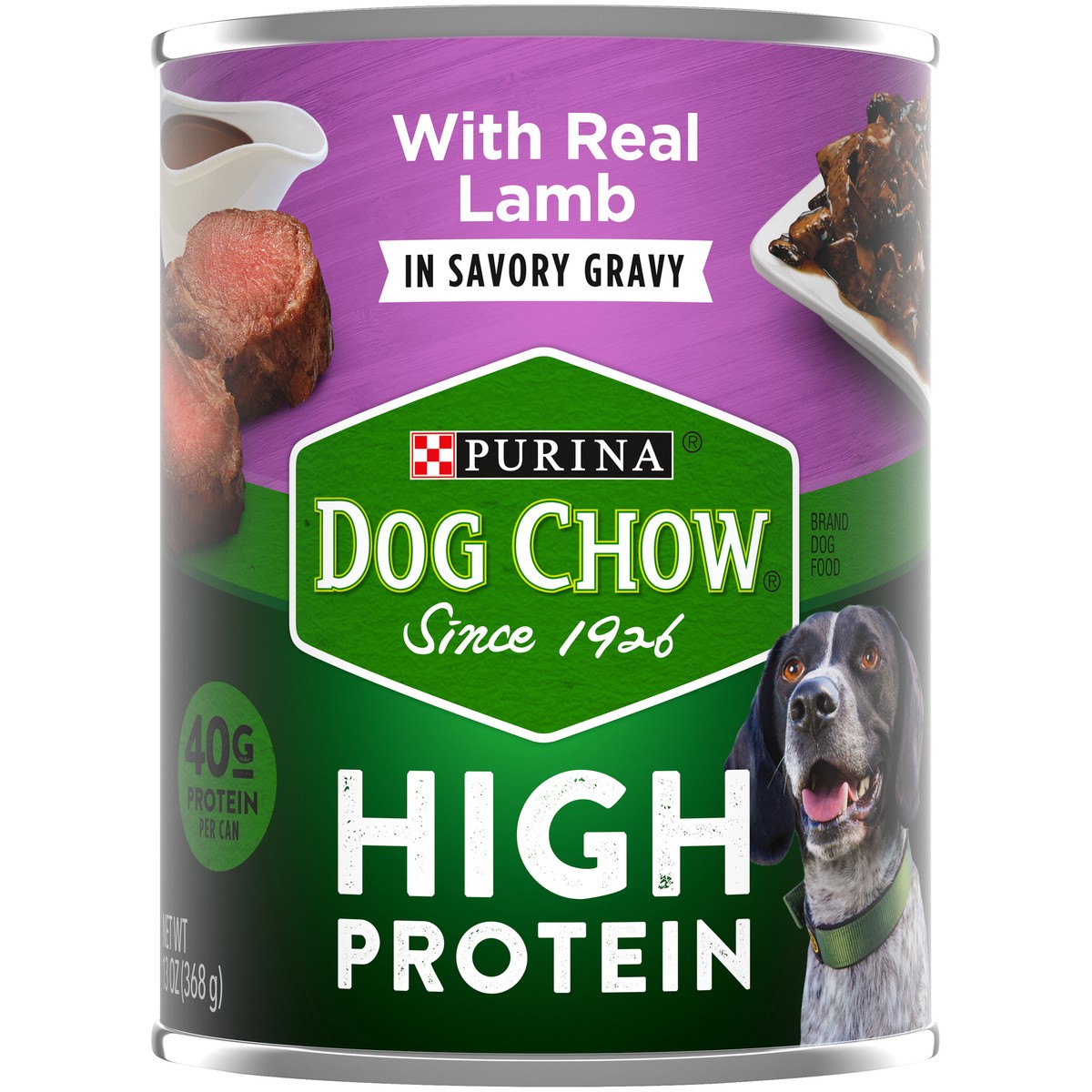 slide 4 of 7, Dog Chow Purina Dog Chow High Protein Gravy Wet Dog Food, High Protein With Lamb - 13 oz. Can, 13 oz