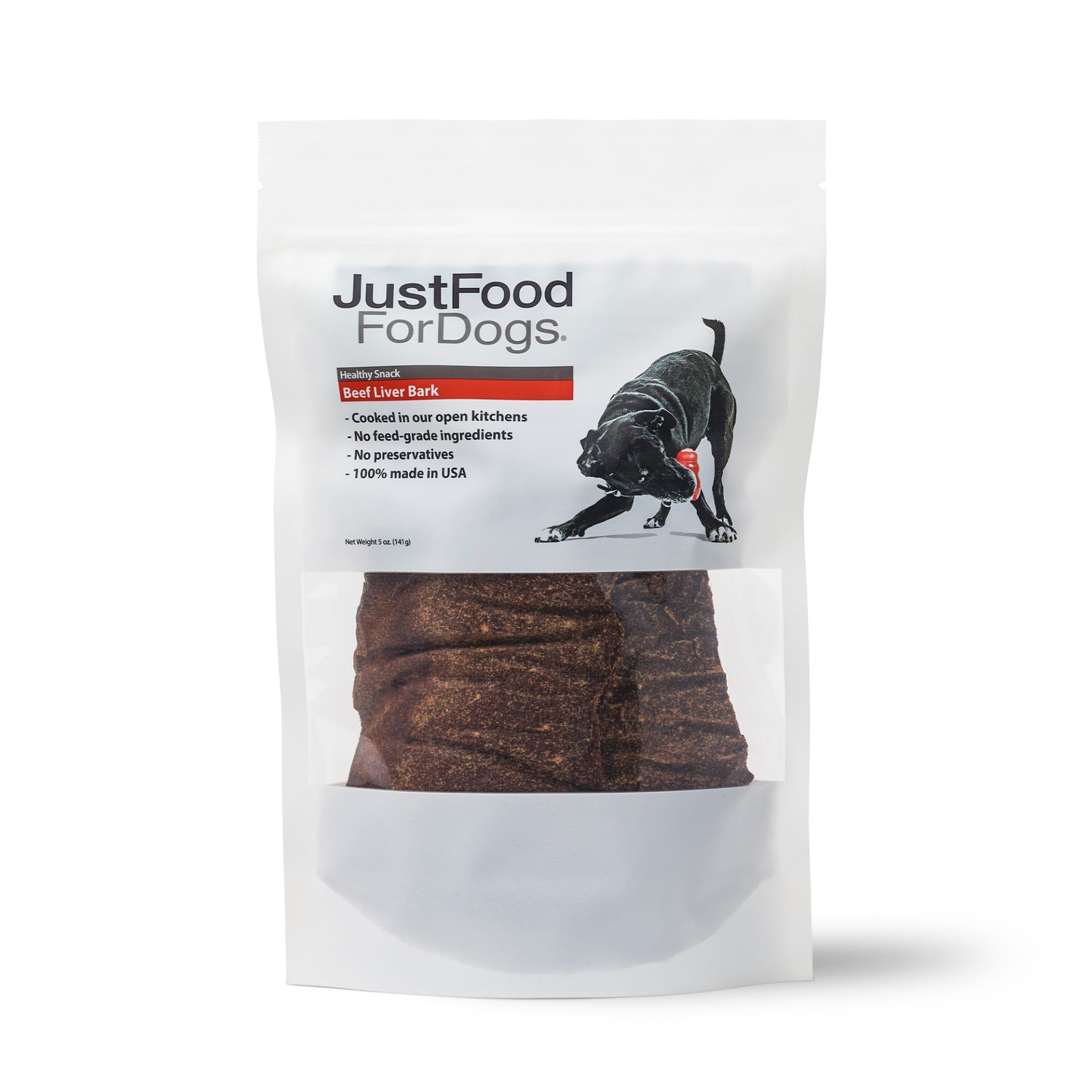 slide 1 of 1, JustFoodForDogs Snacks Beef Liver Bark Dog Treats, 5 oz