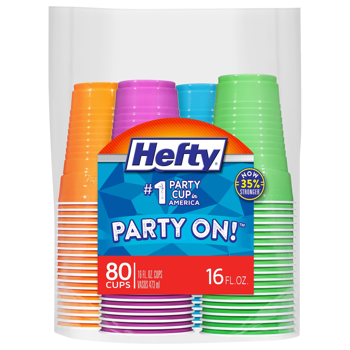 slide 1 of 10, Hefty 16 Fluid Ounce Cups 80 ea, 80 ct; 16 oz