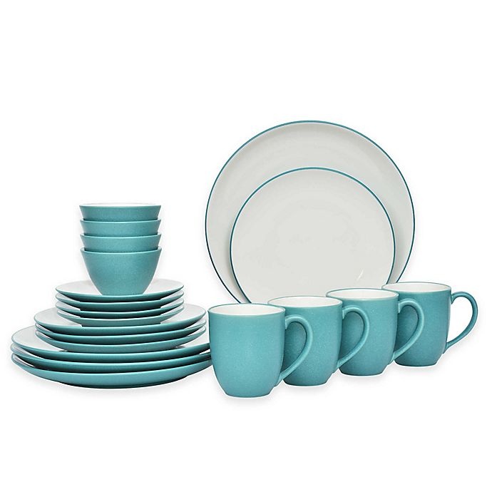 slide 1 of 1, Noritake Colorwave Coupe Dinnerware Set - Turquoise, 20 ct