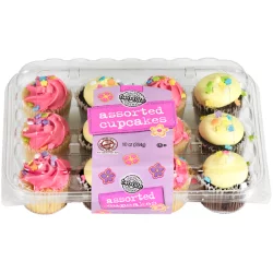 two-bite Mini Cupcakes Chocolate Spring - 12 ct
