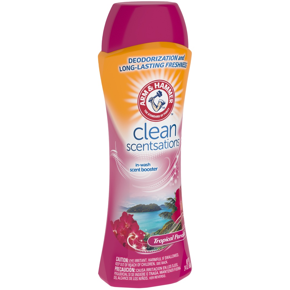 slide 2 of 4, ARM & HAMMER Clean Scentsations Tropical Paradise Virgin Islands In-Wash Freshness Booster, 24 oz