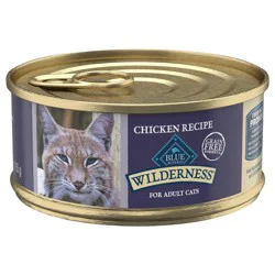 Blue Buffalo Wilderness Natural Wet Cat Food Paté, High-Protein & Grain-Free Recipe, Chicken, 5.5-oz. Can