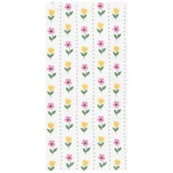 Meijer Corporate Seasonal Mcs Easter Meadow Flower Stripe Print Dual Kitchen Towel, 16 In X 26 In