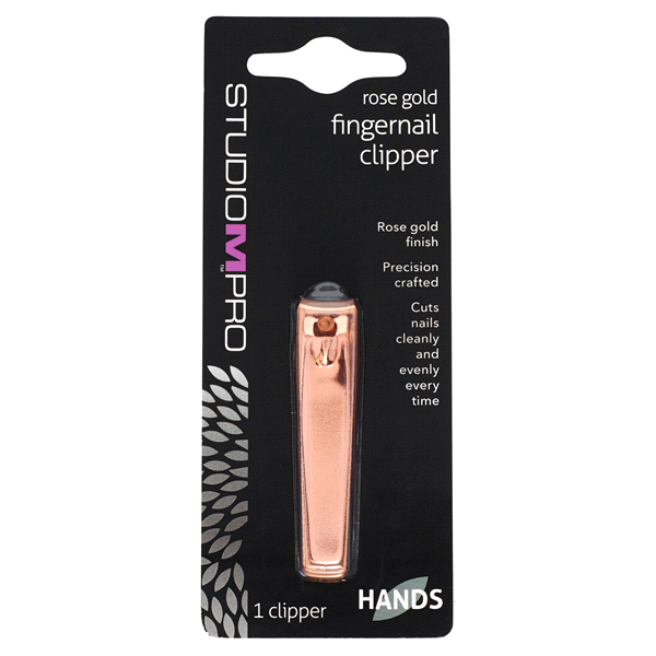 slide 1 of 2, Studio M Pro Rose Gold Finger Nail Clipper, 1 ct