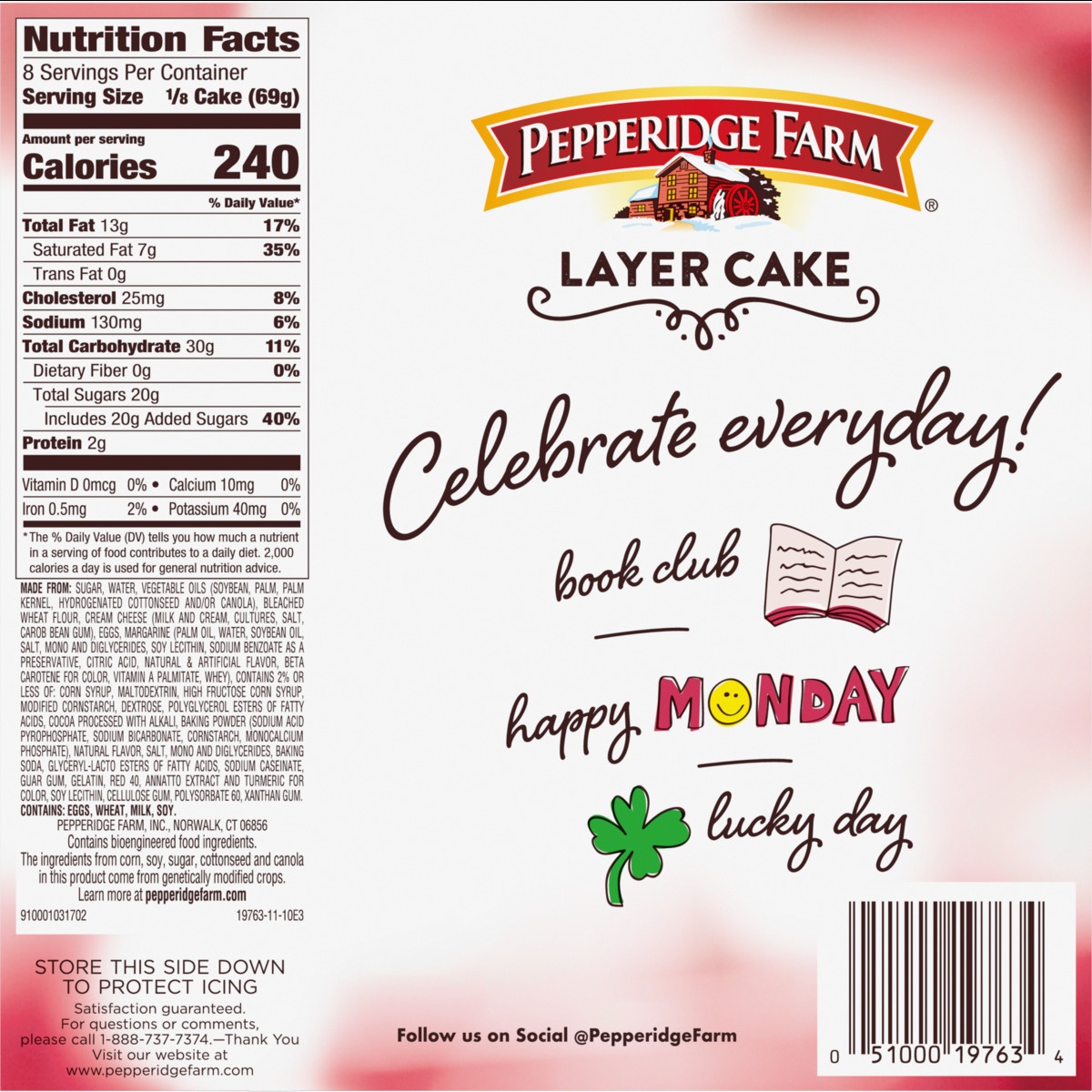 slide 10 of 11, Pepperidge Farm Creamy Red Velvet Layer Cake, 19.6 oz